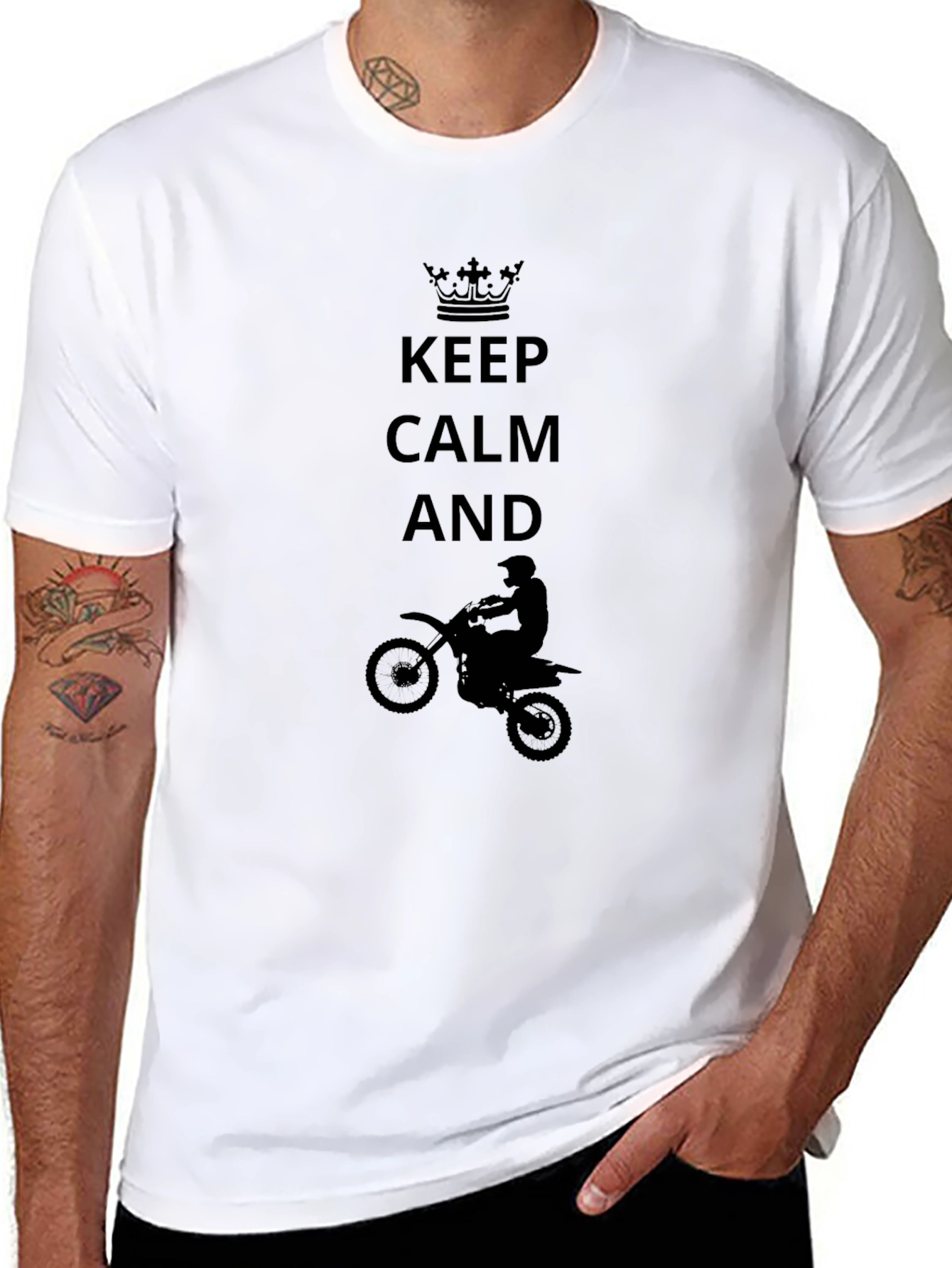 Keep Calm Motocross T-Shirt - Black