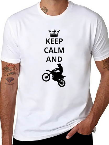 Keep Calm Motocross T-Shirt - Black