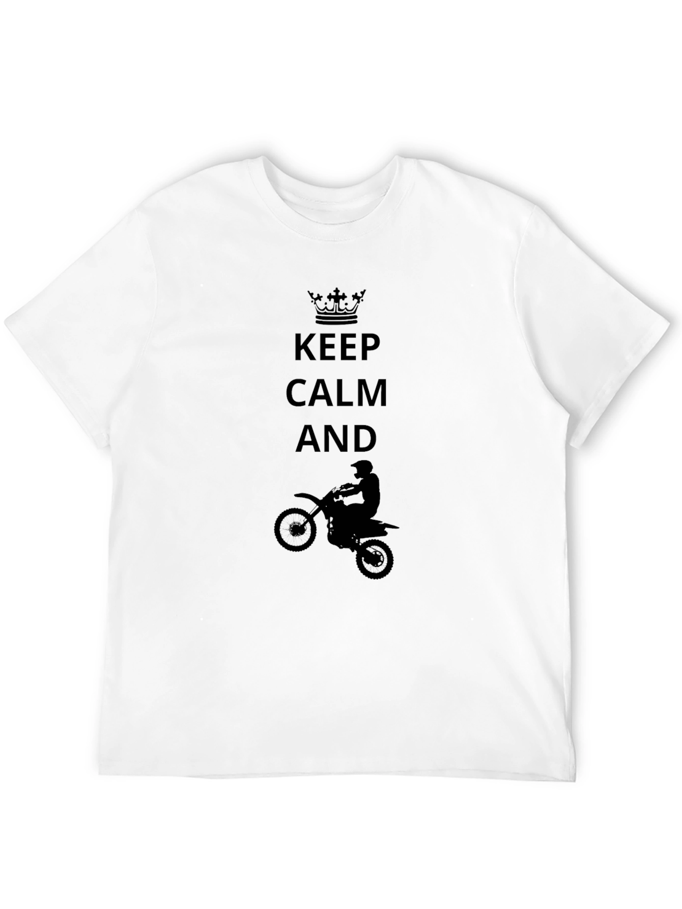 Keep Calm Motocross T-Shirt - Black