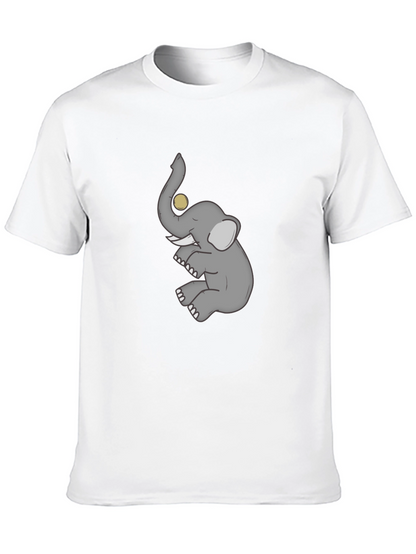 Elephant Graphic T-Shirt - Mens Casual Tee