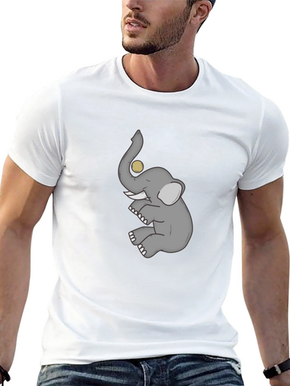 Elephant Graphic T-Shirt - Mens Casual Tee