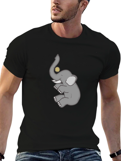 Elephant Graphic T-Shirt - Mens Casual Tee