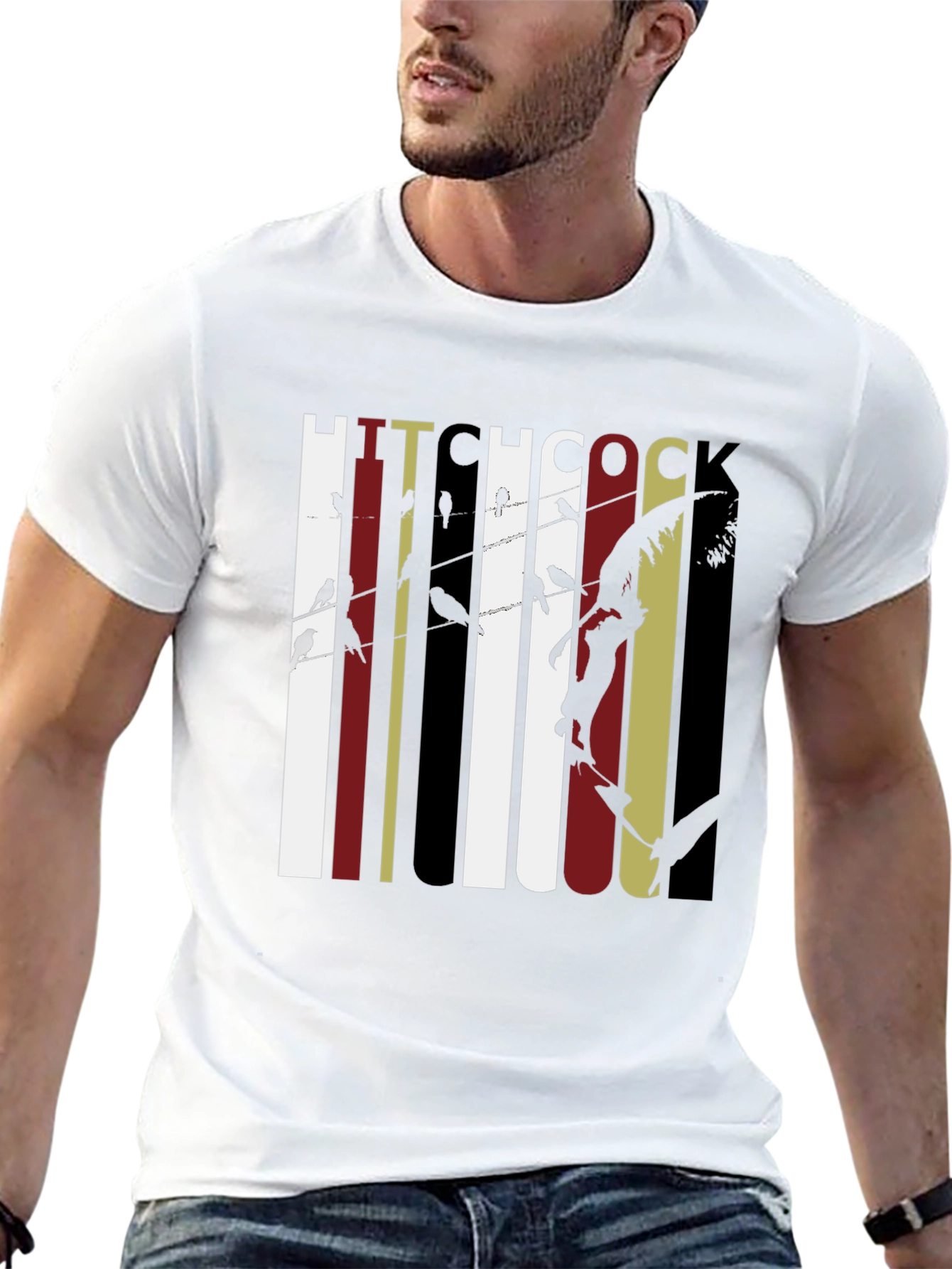 Hitchcock Birds Graphic Tee - Classic Film Fan T-Shirt