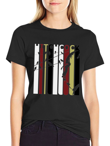 Hitchcock Birds Graphic Tee - Classic Film Fan T-Shirt