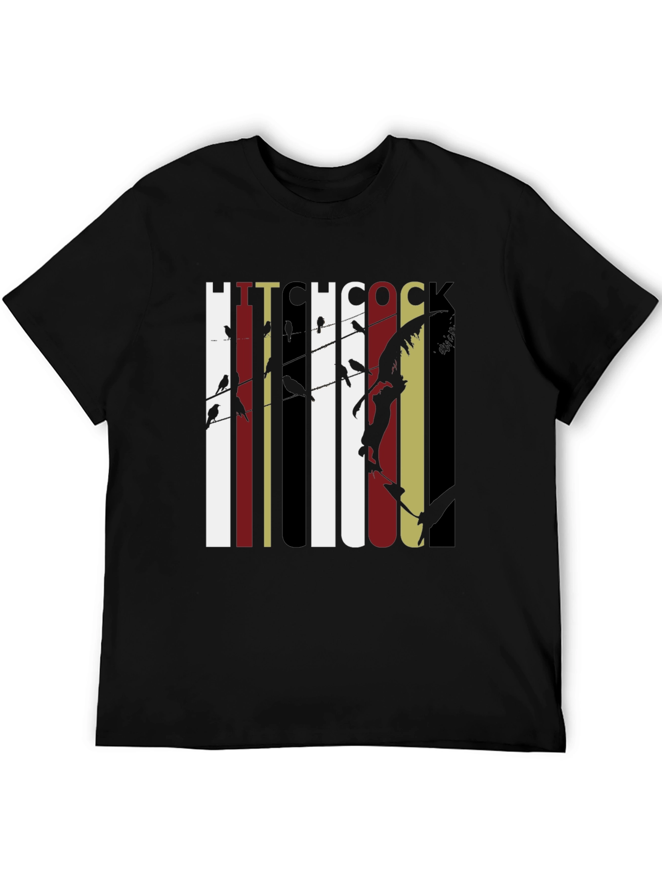 Hitchcock Birds Graphic Tee - Classic Film Fan T-Shirt