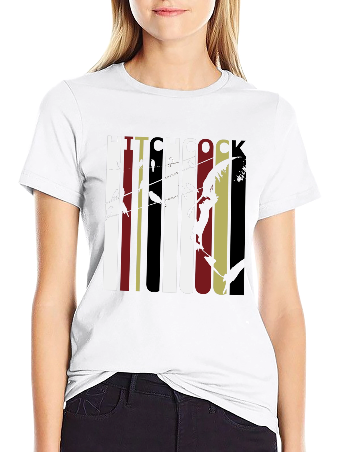 Hitchcock Birds Graphic Tee - Classic Film Fan T-Shirt