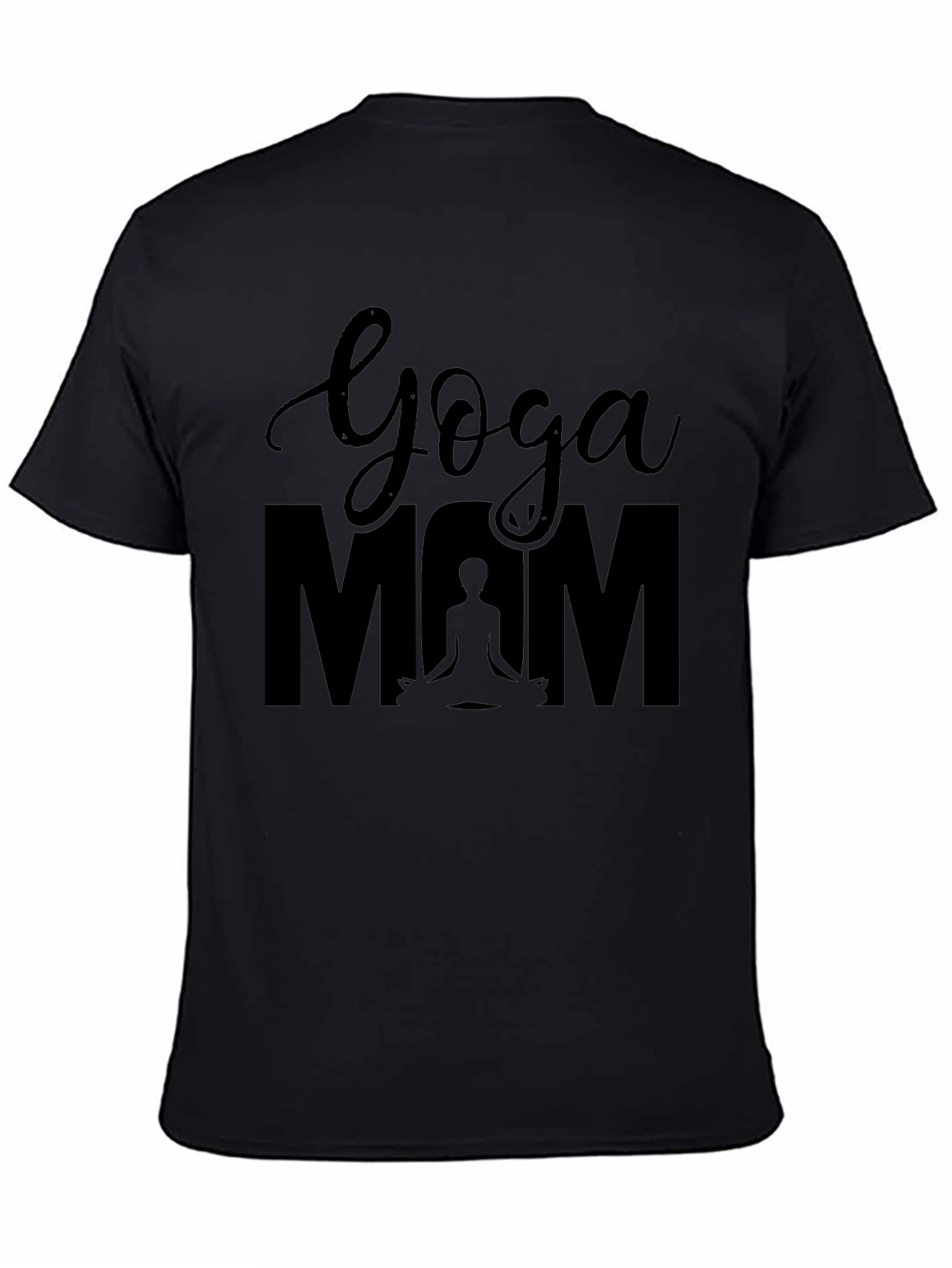 Yoga Mom Black T-Shirt - Meditation Lover Tee