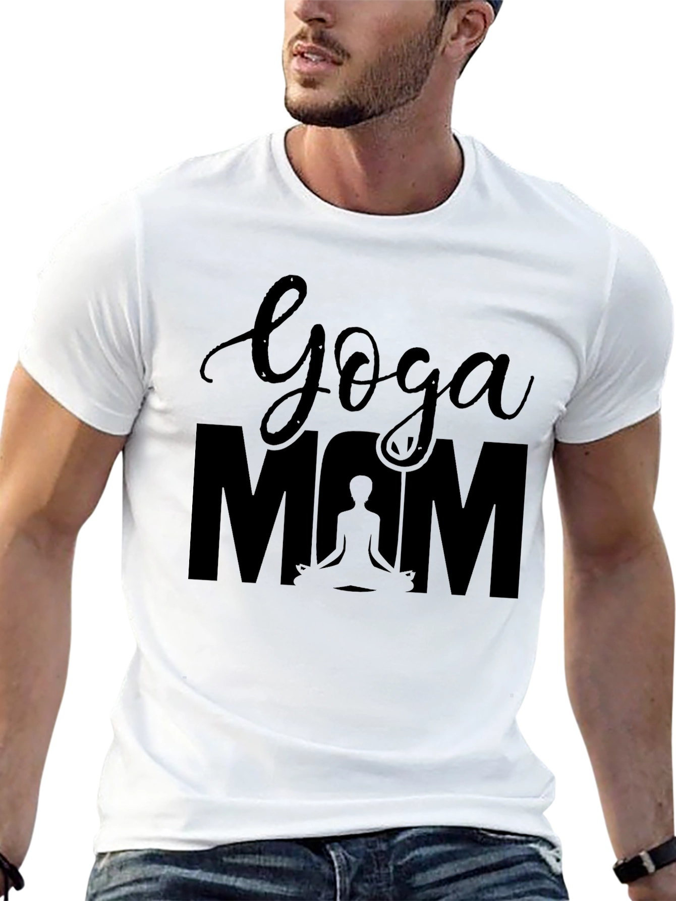Yoga Mom Black T-Shirt - Meditation Lover Tee