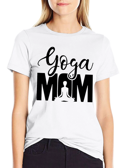 Yoga Mom Black T-Shirt - Meditation Lover Tee