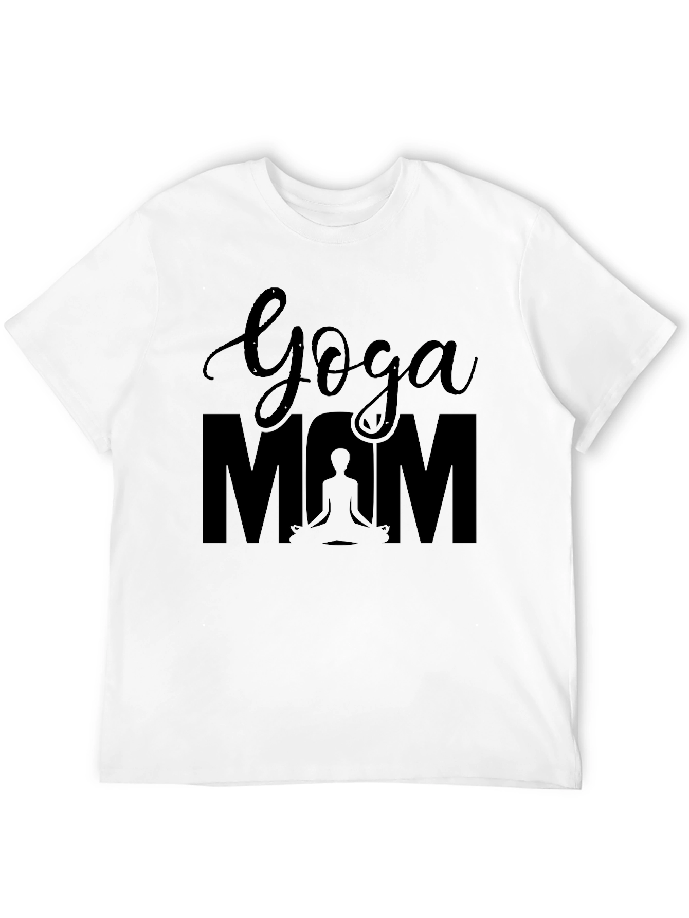 Yoga Mom Black T-Shirt - Meditation Lover Tee