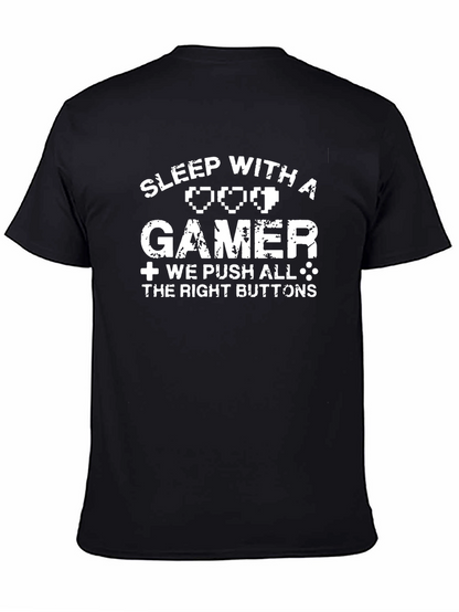 Sleep with a Gamer T-Shirt - Funny Novelty Tee