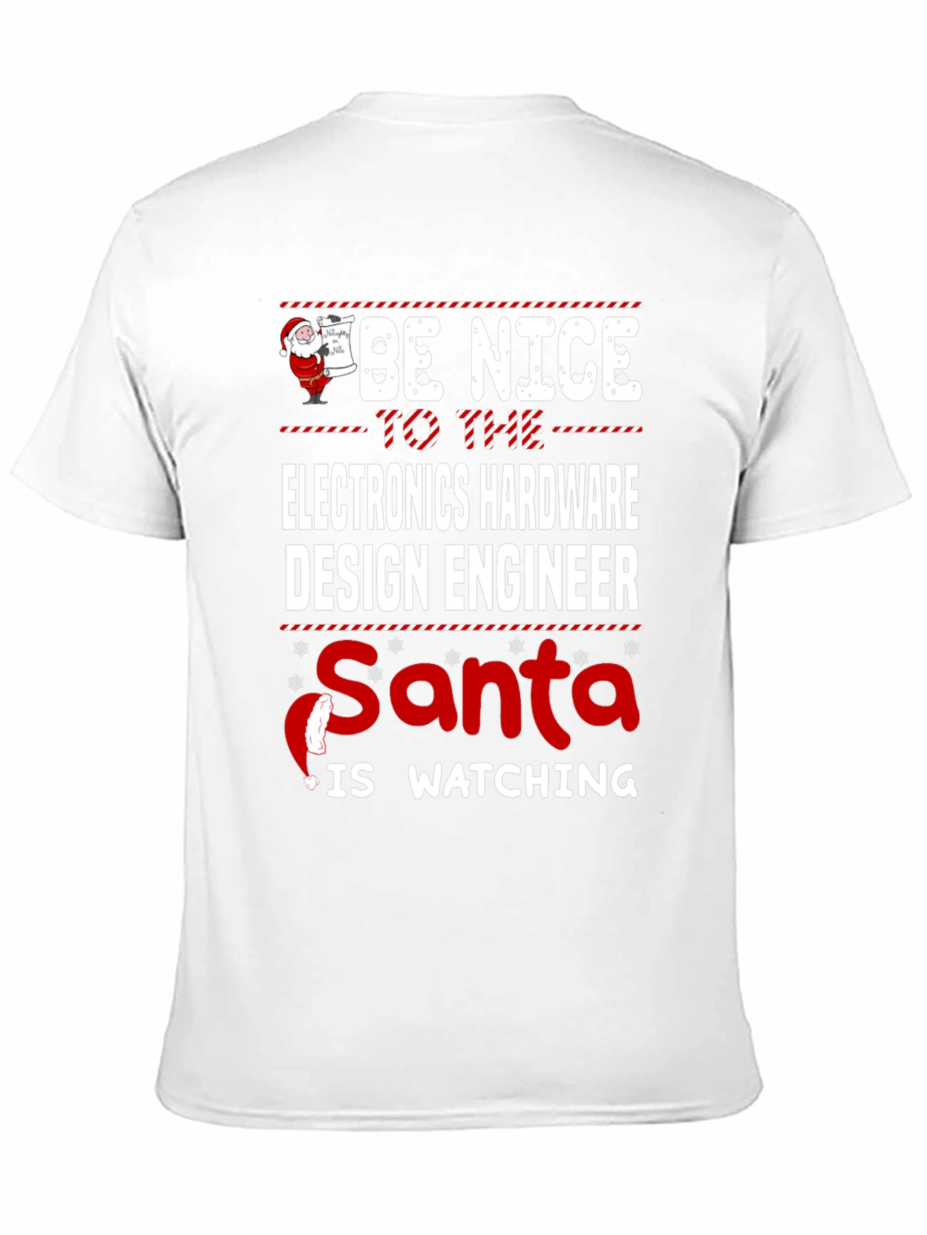 Electronics Hardware Engineer Santa Watching T-Shirt