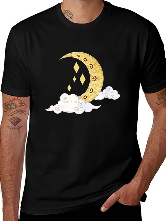 Crescent Moon & Clouds Graphic Tee