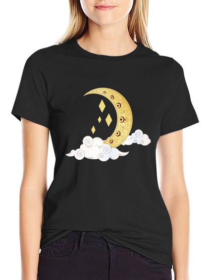 Crescent Moon & Clouds Graphic Tee
