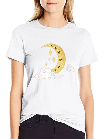 Crescent Moon & Clouds Graphic Tee