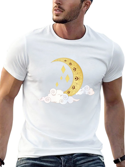 Crescent Moon & Clouds Graphic Tee