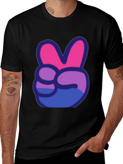 Peace Sign T-Shirt - Bi Pride