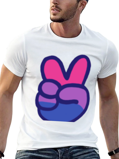 Peace Sign T-Shirt - Bi Pride