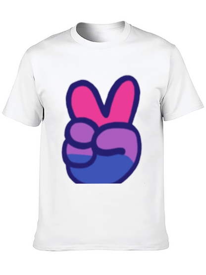 Peace Sign T-Shirt - Bi Pride