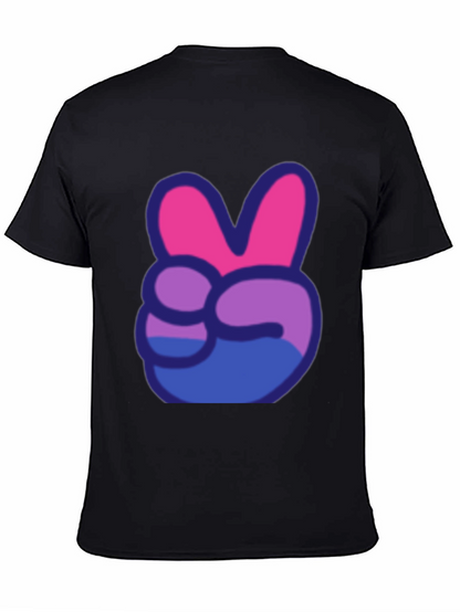 Peace Sign T-Shirt - Bi Pride