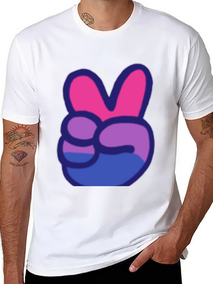 Peace Sign T-Shirt - Bi Pride