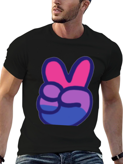 Peace Sign T-Shirt - Bi Pride
