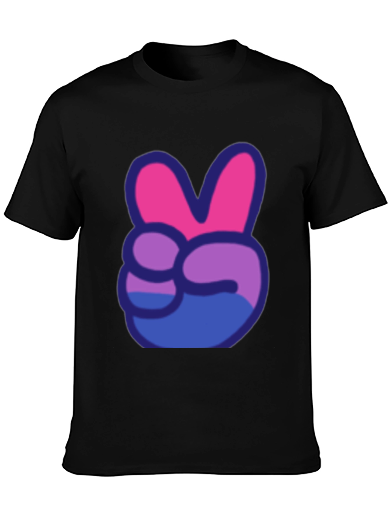 Peace Sign T-Shirt - Bi Pride
