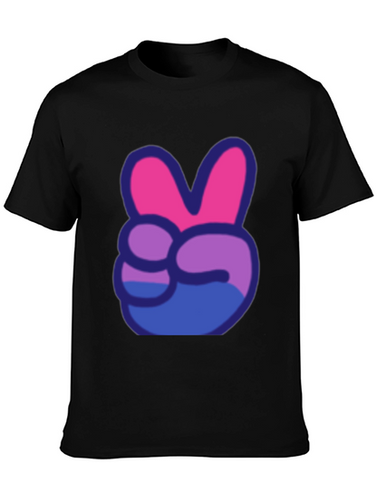 Peace Sign T-Shirt - Bi Pride