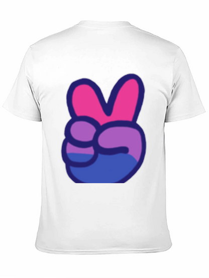 Peace Sign T-Shirt - Bi Pride