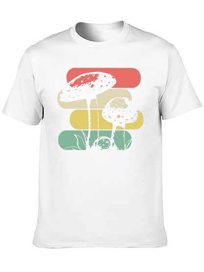 Retro Mushroom Graphic Tee - Black