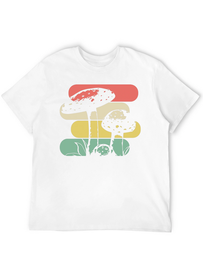 Retro Mushroom Graphic Tee - Black
