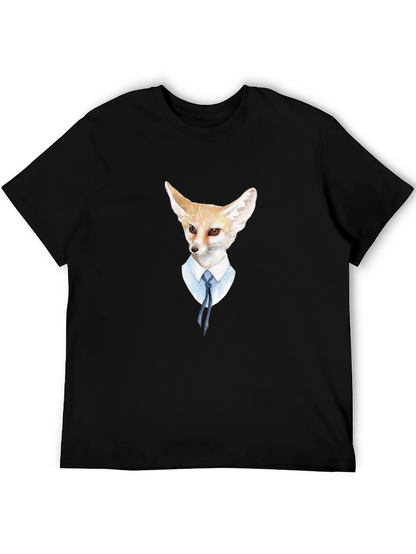 Fox in Suit Graphic Tee - Business Casual T-Shirt