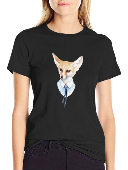 Fox in Suit Graphic Tee - Business Casual T-Shirt