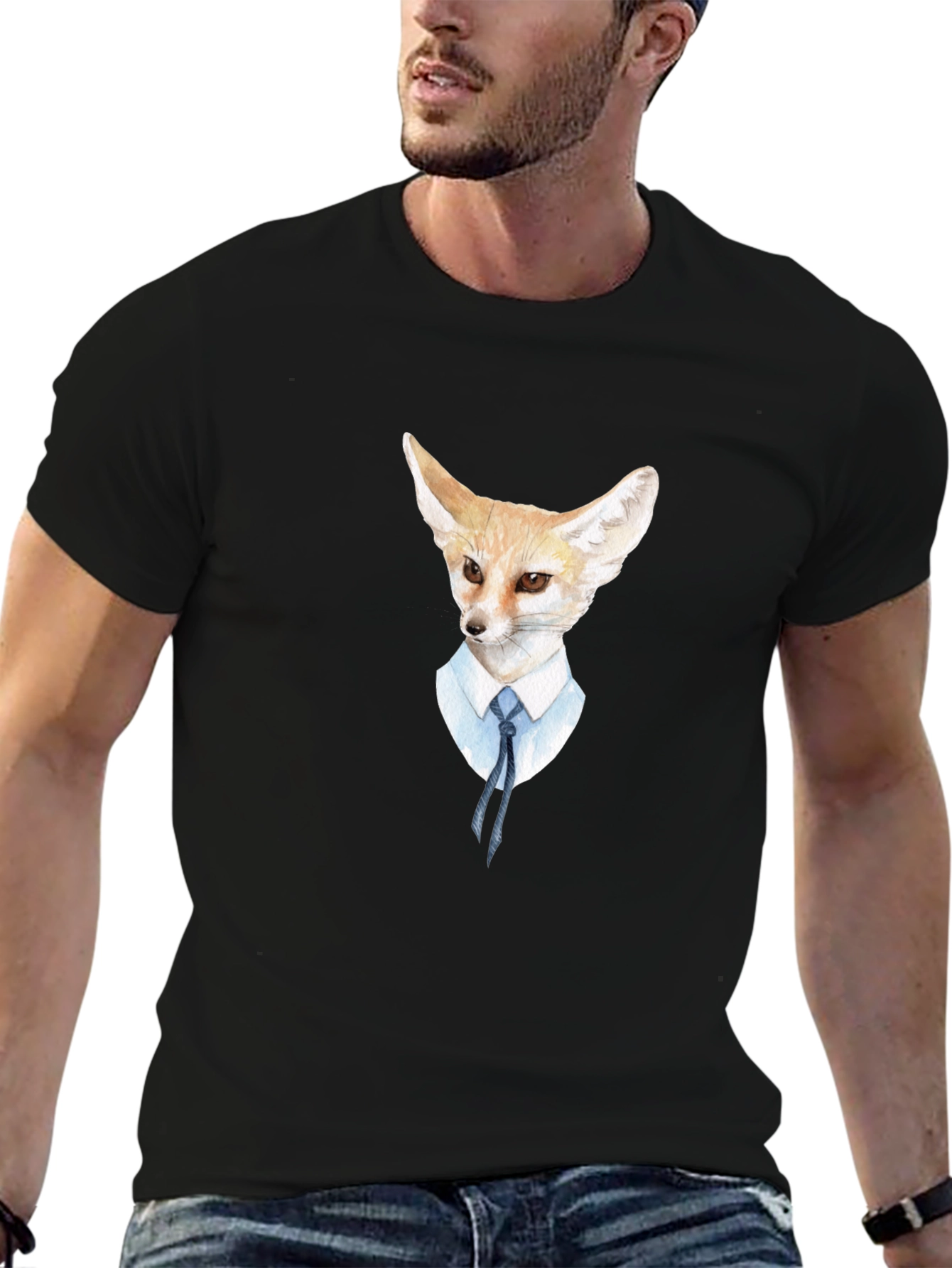 Fox in Suit Graphic Tee - Business Casual T-Shirt