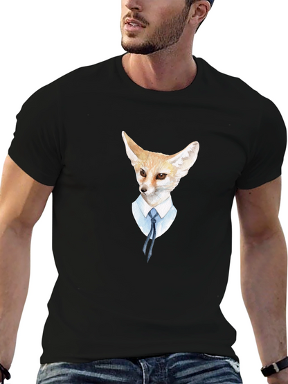Fox in Suit Graphic Tee - Business Casual T-Shirt