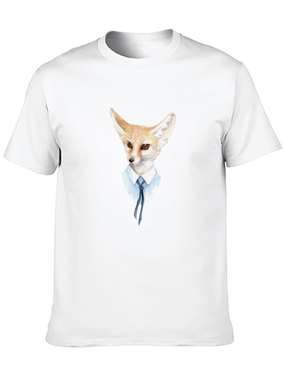 Fox in Suit Graphic Tee - Business Casual T-Shirt