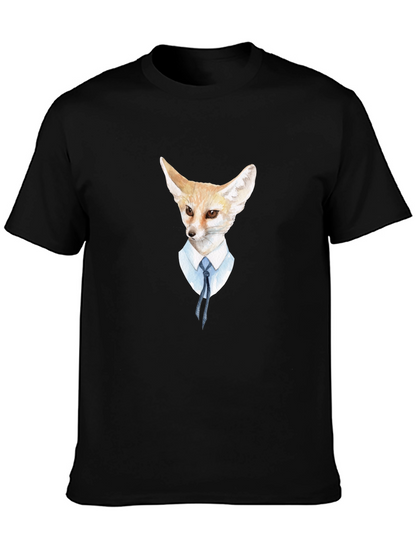 Fox in Suit Graphic Tee - Business Casual T-Shirt