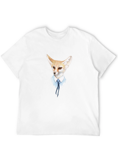 Fox in Suit Graphic Tee - Business Casual T-Shirt