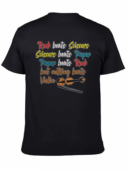 Rock Paper Scissors Violin Graphic T-Shirt