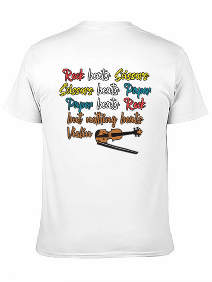 Rock Paper Scissors Violin Graphic T-Shirt