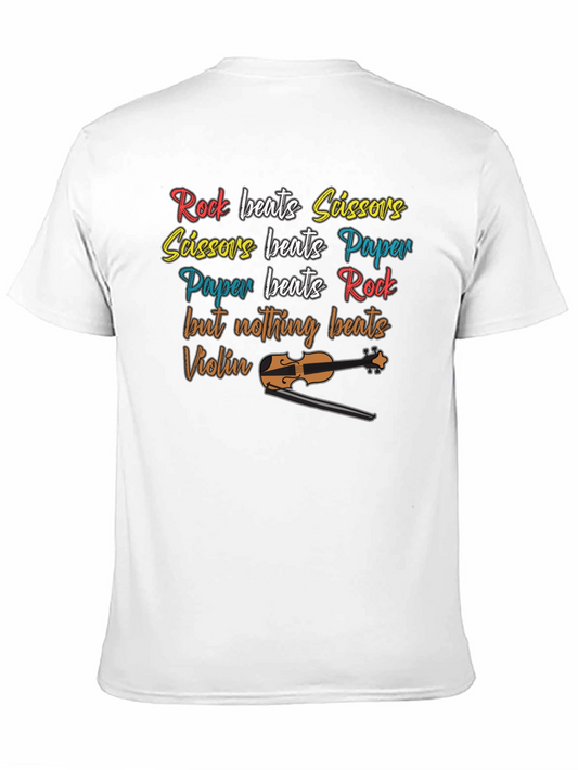 Rock Paper Scissors Violin Graphic T-Shirt