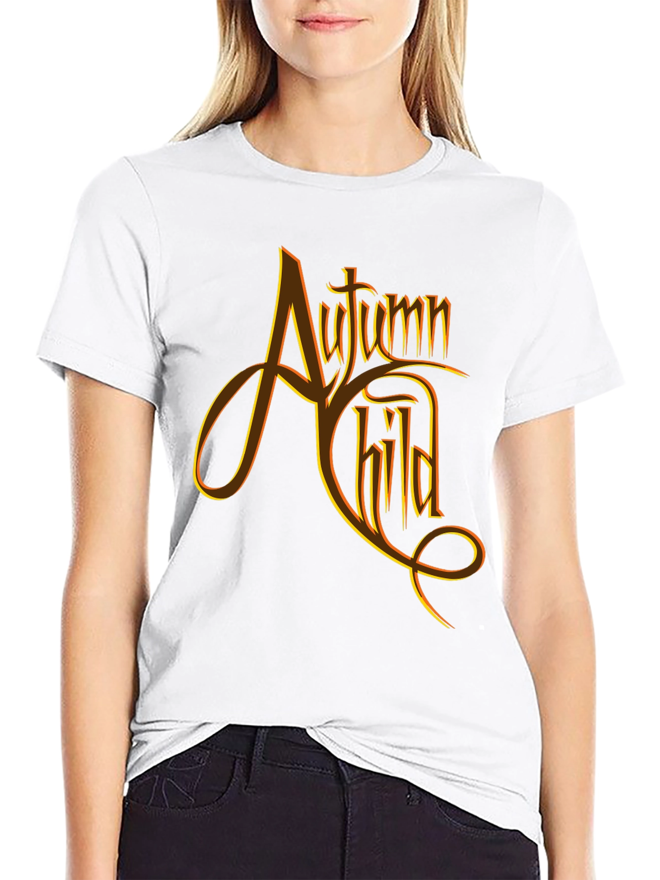 Autumn Child Graphic Tee - Black