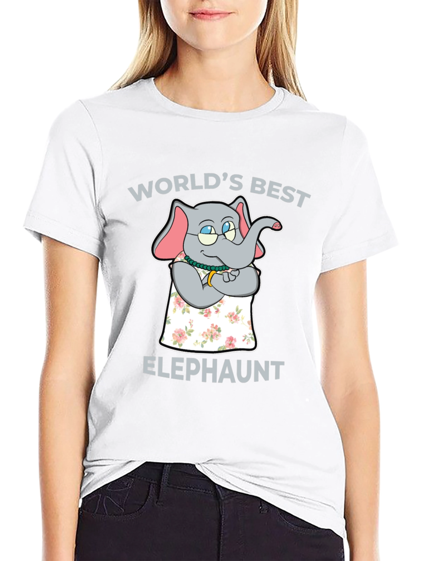 Worlds Best Elephaunt T-Shirt - Aunt Elephant