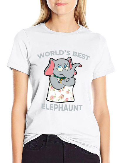 Worlds Best Elephaunt T-Shirt - Aunt Elephant