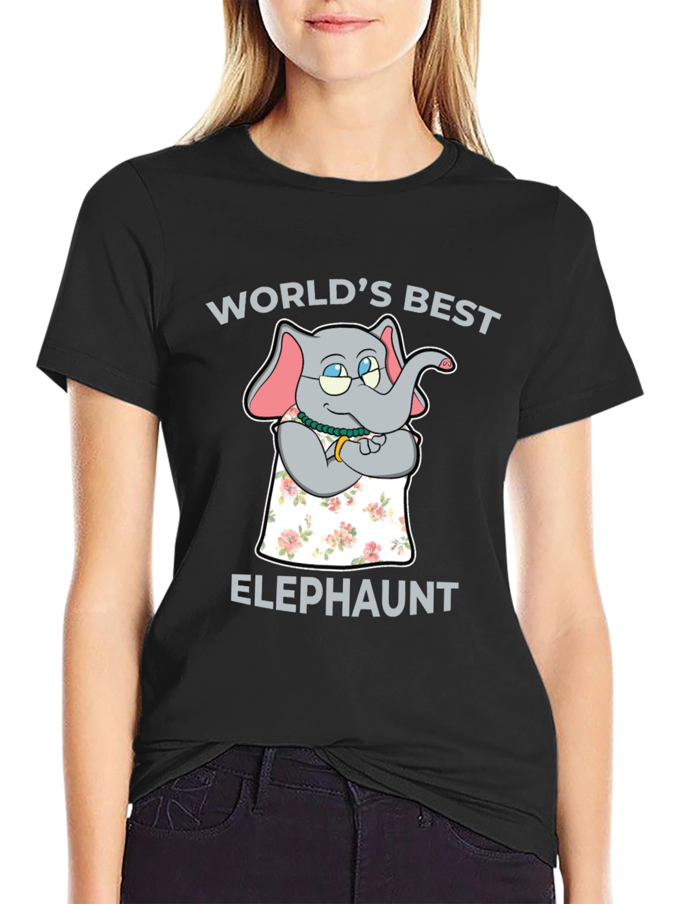 Worlds Best Elephaunt T-Shirt - Aunt Elephant