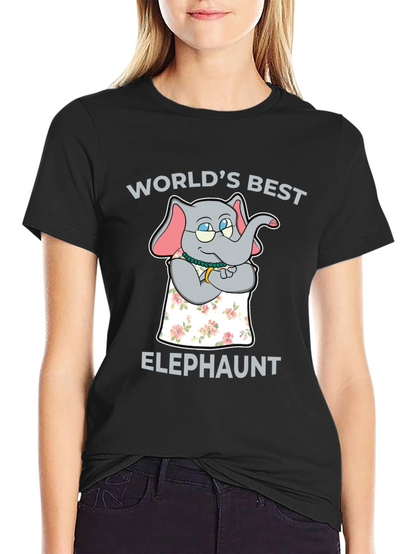 Worlds Best Elephaunt T-Shirt - Aunt Elephant