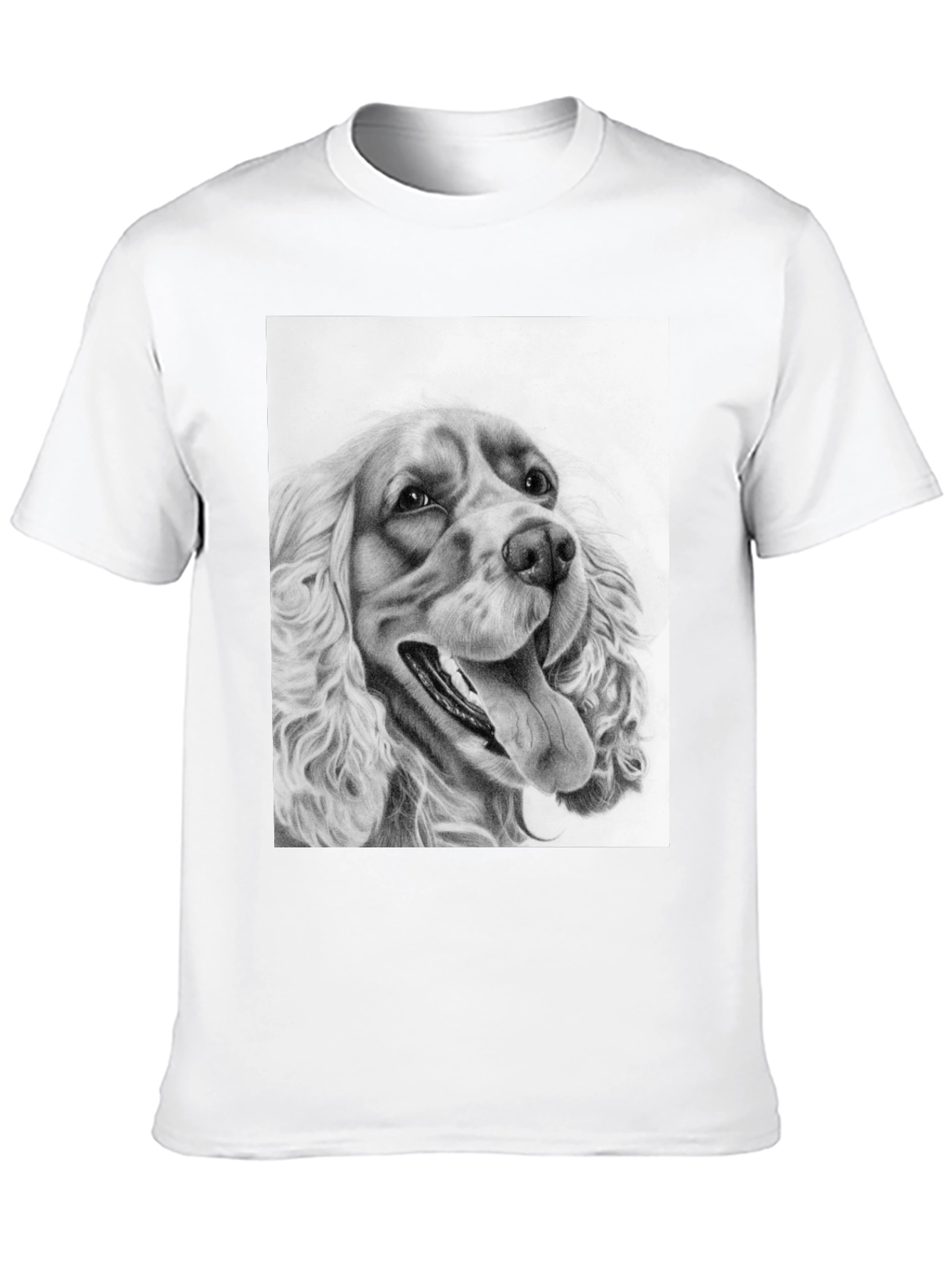 Dog Portrait Graphic Tee - Black