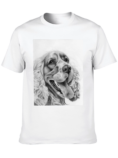 Dog Portrait Graphic Tee - Black