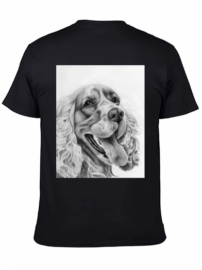 Dog Portrait Graphic Tee - Black