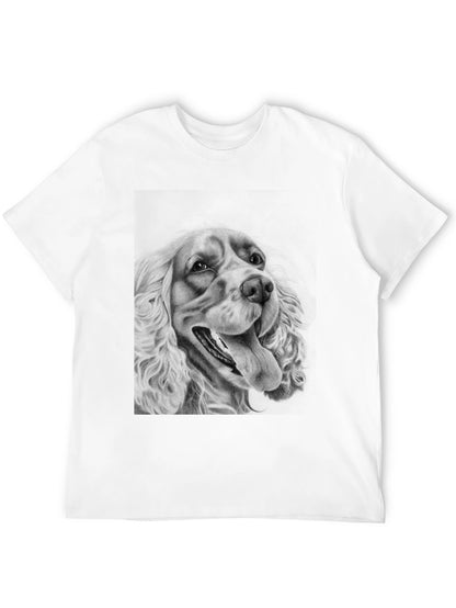 Dog Portrait Graphic Tee - Black